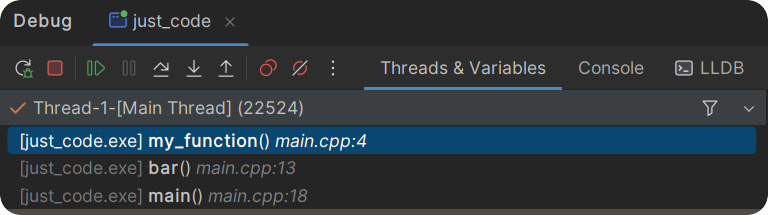 my_function called from the function bar