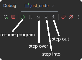Debugger controls in CLion