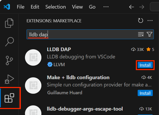 LLDB DAP in the VS Code marketplace